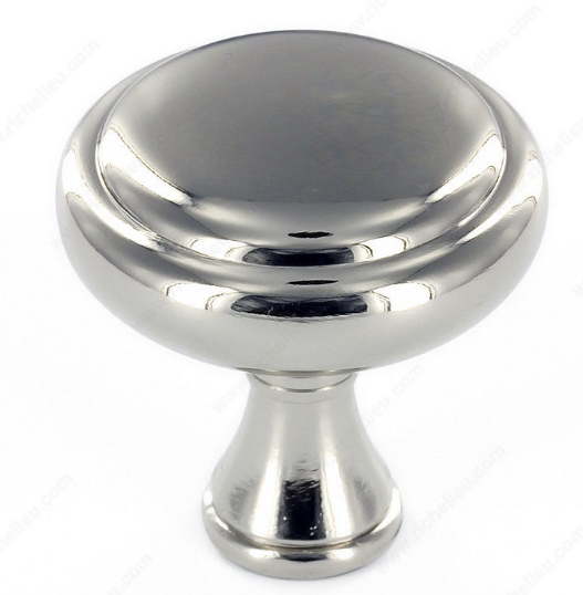 Richelieu Hardware 79032180 - Traditional Metal Knob Polished Nickel - Click Image to Close